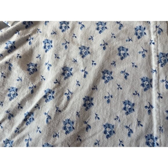 VTG Body Image Plus 2X Floral Pajama Set White & Blue 100% Cotton Made In Turkey - Picture 6 of 9